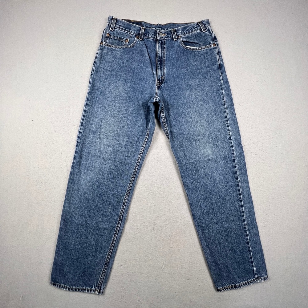 Levi's 550 Relaxed Fit Jeans Mens 36x32 Blue Vintage Made in USA Denim Tapered